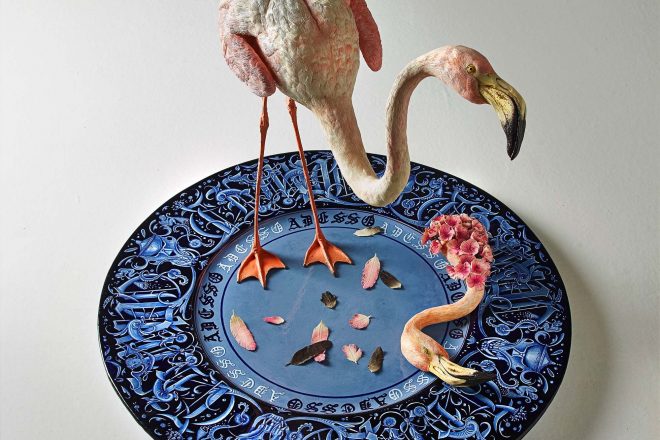 « Grottesca con fenicottero », Bertozzi & Casoni, 2014