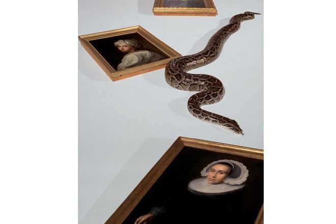 Vue de l’exposition de Braco Dimitrijević au Hessisches Landesmuseum de Darmstadt, en Allemagne, en 1995.