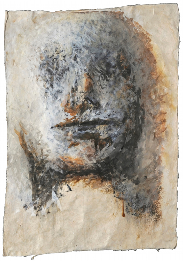 Figure 9, papier népalais (65 x 50 cm)