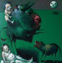 Taureau-magie (130 x 130 cm)