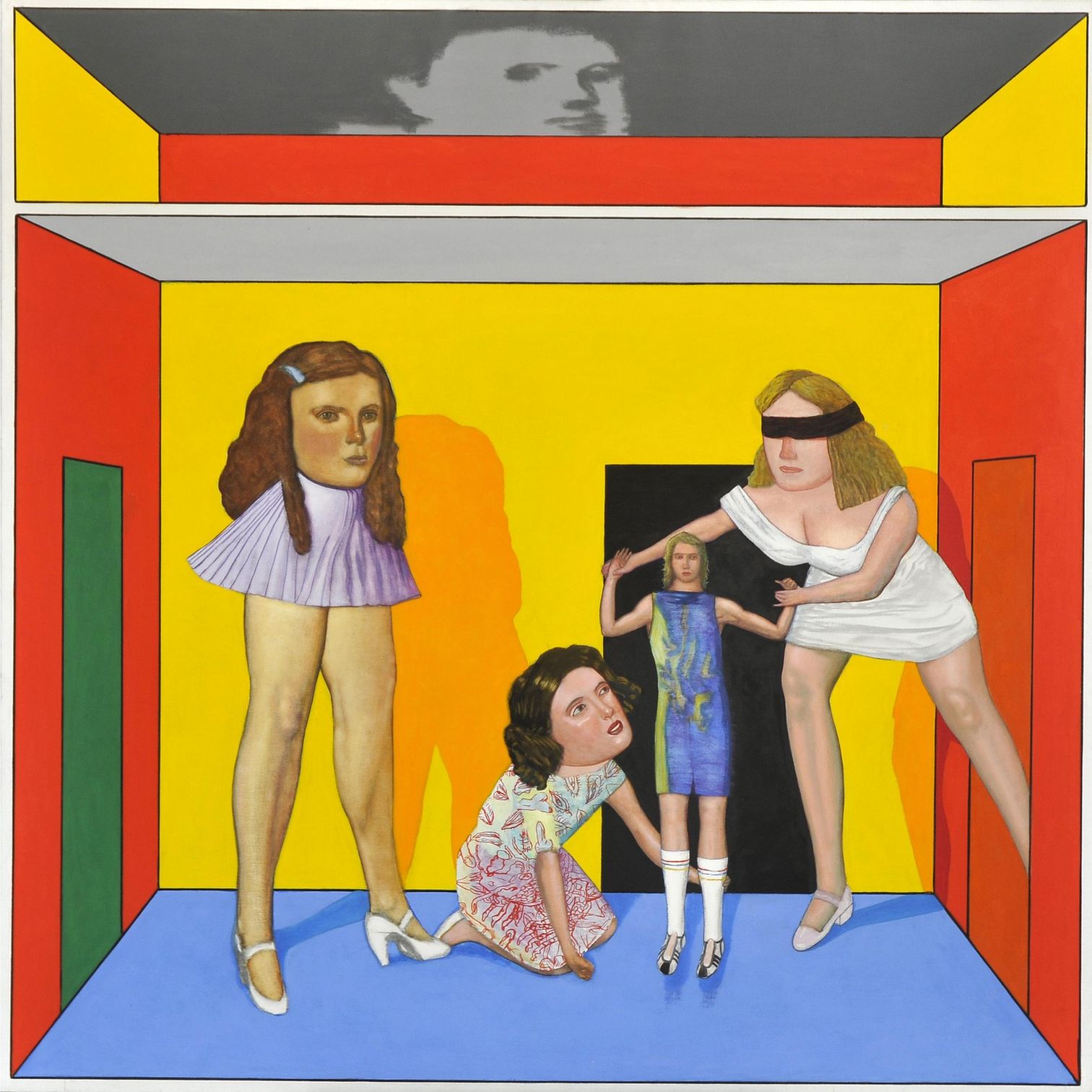 El angelito o the sweetheart, huile et caséine sur toile @(160 x 160 cm)